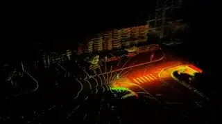 LiDAR visualization of the TraverseSet urban parking lot sequence